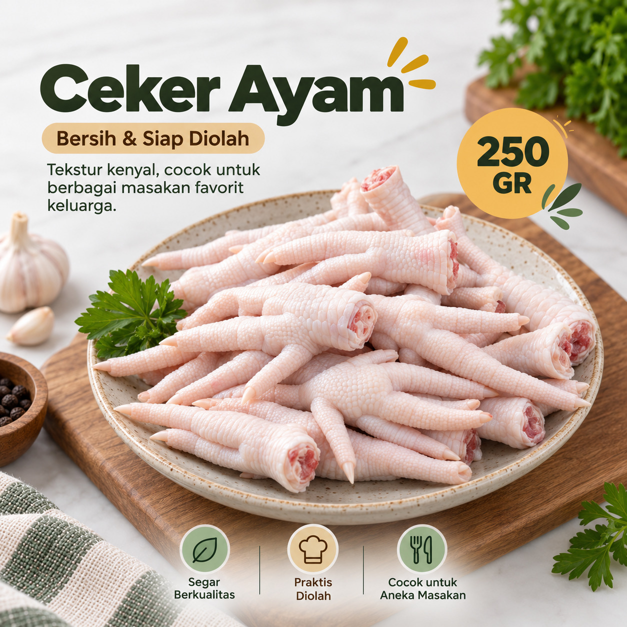 Ceker Ayam Ras 250gr