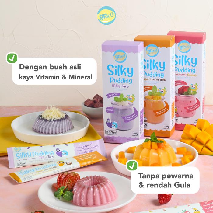 Silky Pudding Strawberry Banana Grouu 100gr
